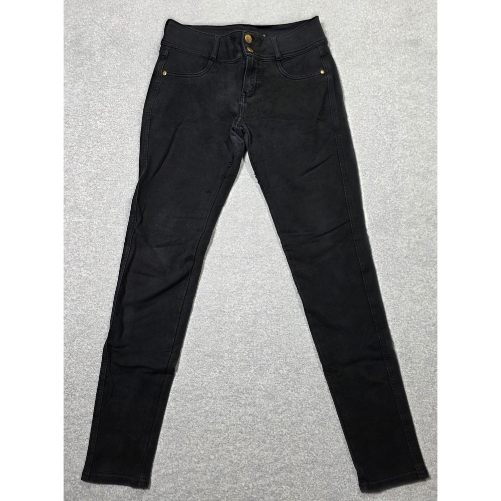 JW Maxx Jeans Womens L Black High Rise Skinny Jegging Dark Wash Pants Denim